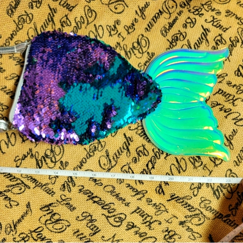 Justice flip sequin mermaid tail purse 23 in